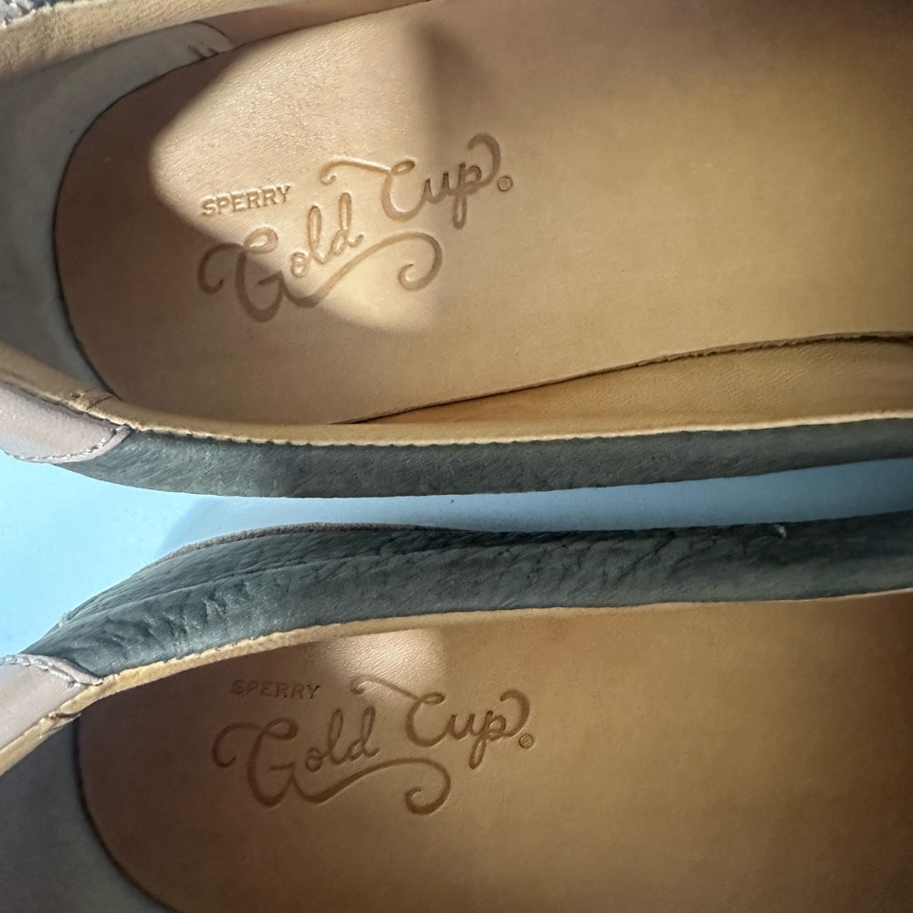 Sperry Top-Sider Gold Cup Rey Sneaker Dark Olive Leather Women's Size 8.5M Shoes - Picture 5 of 13